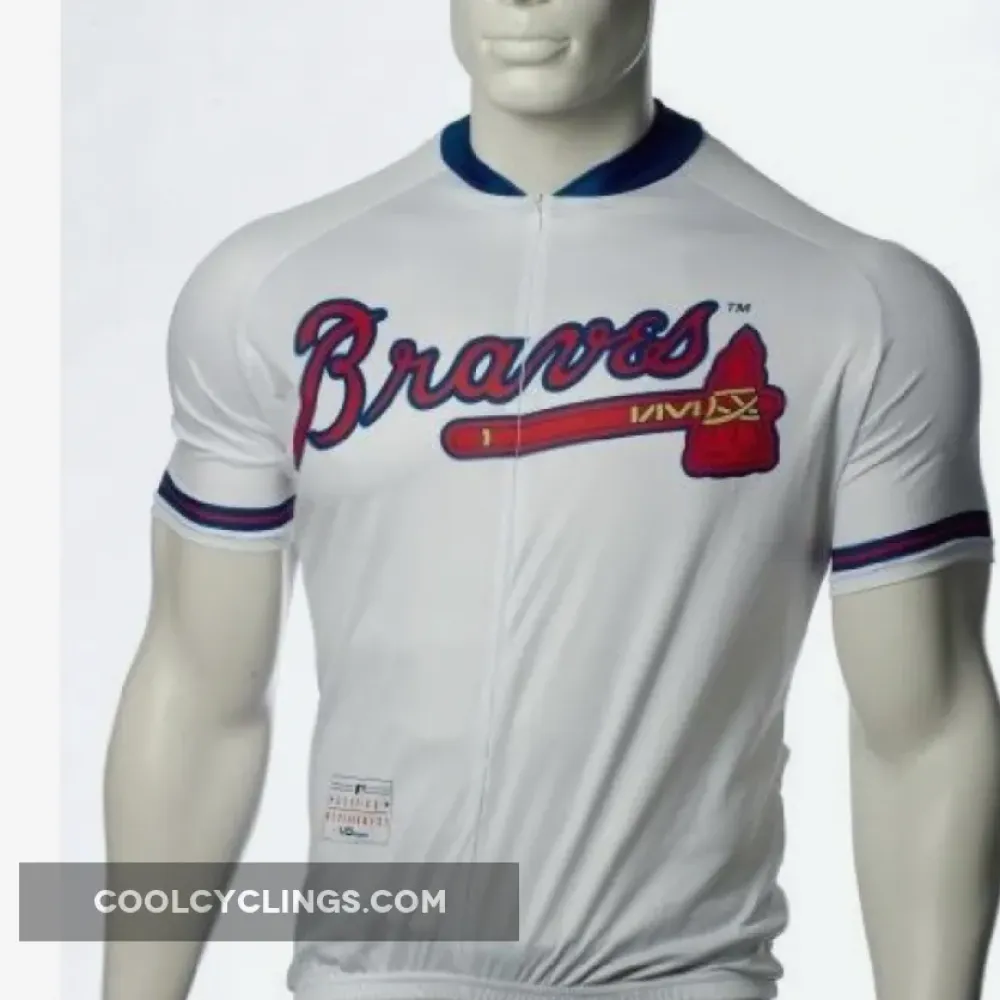 Atlanta Braves Cycling Jersey/White/Red/Navy
