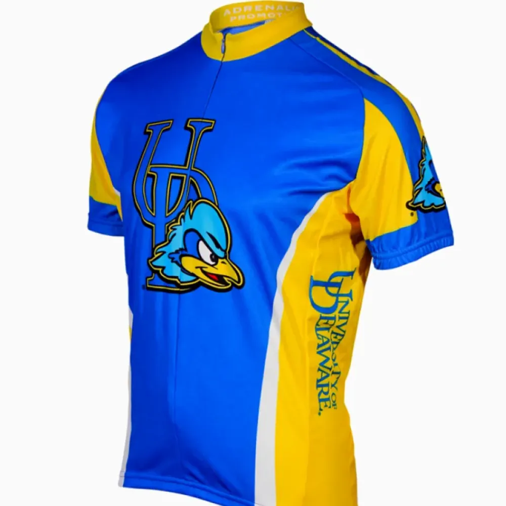 Adrenaline Promotions NCAA UD U of D Delaware Fightin' Blue Hens Cycling Jersey/Blue/Yellow