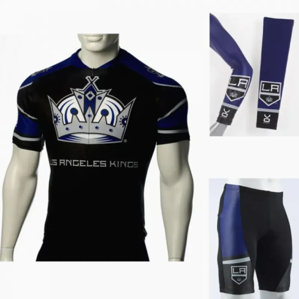 Los Angeles Kings Cycling Jersey Bib Shorts Arm Warmers