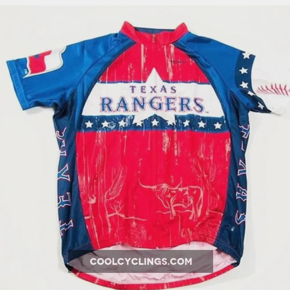 Texas Rangers Cycling Jersey/Red/Blue/White