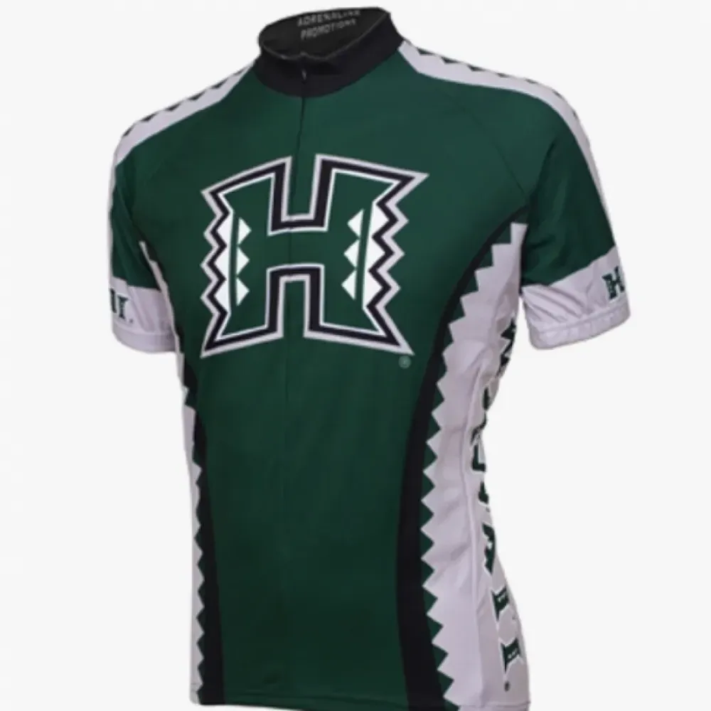 Hawaii Rainbow Warriors Cycling Jersey/Green/White/Black