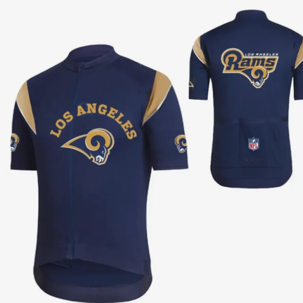 NFL Los Angeles Rams Cycling Jersey Navy/Gold