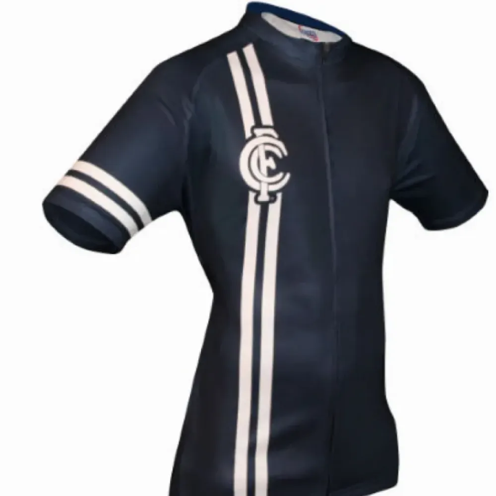 Carlton Blues Short Sleeve Cycling Jerseys/Black/White