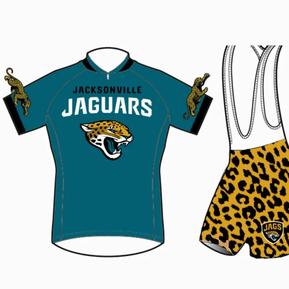 Jacksonville Jaguars Cycling Jerseys shorts (bibs) Teal/Black/Gold