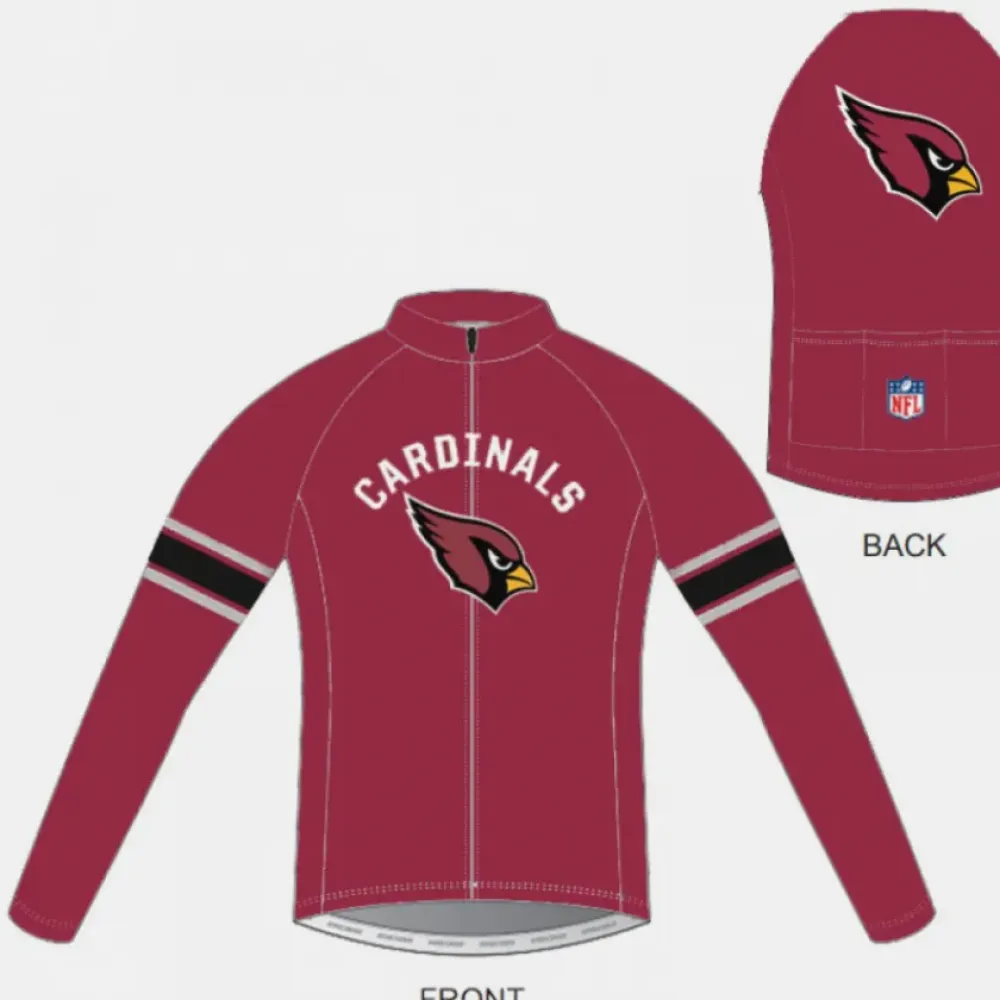 NFL Arizona Cardinals Cycling Jersey - Bike Long Sleeve Jersey