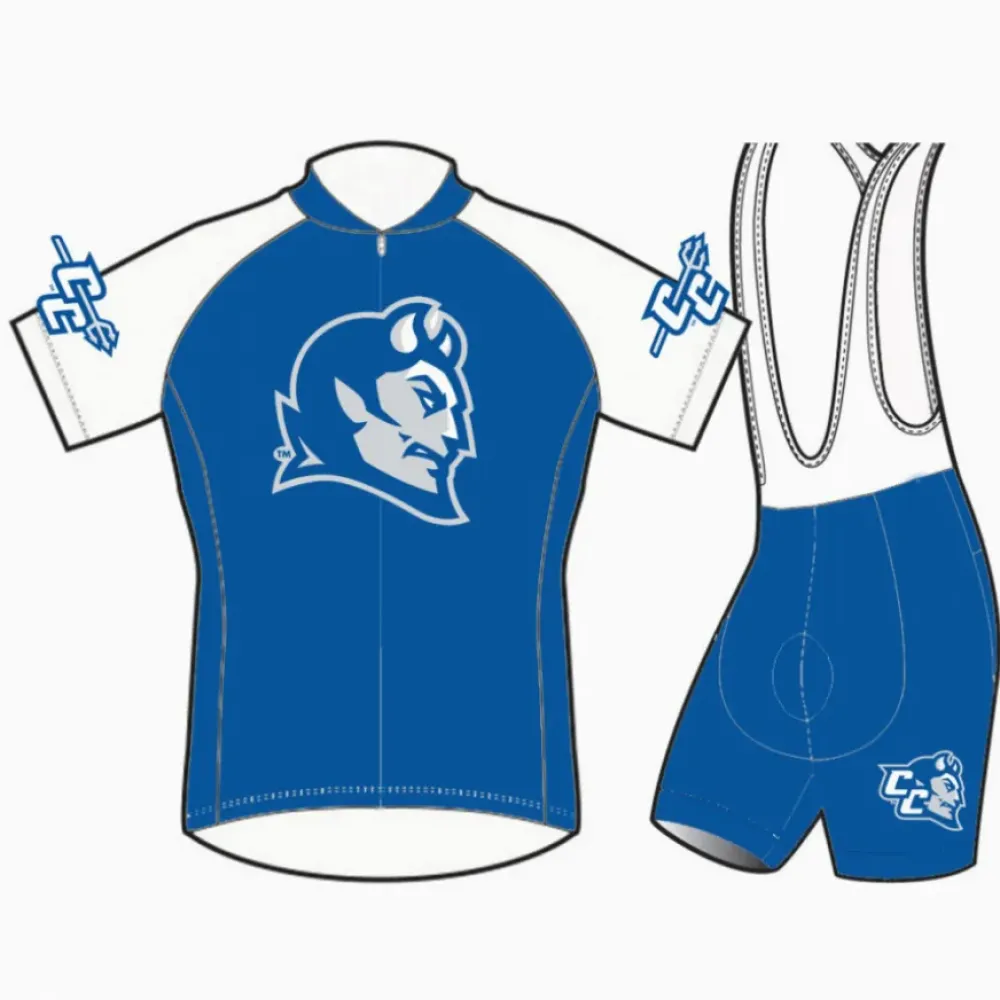 CCSU Central Connecticut Blue Devils Cycling Jersey Bib Shorts