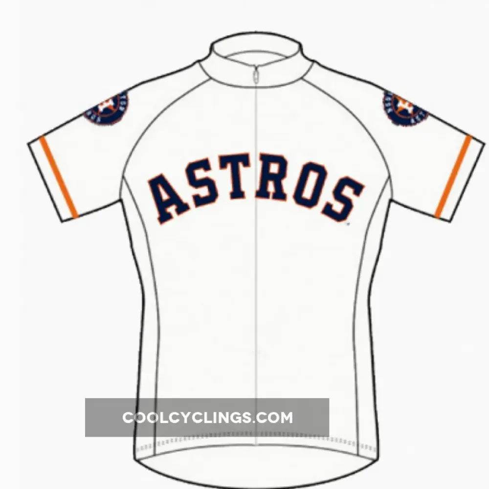 MLB Houston Astros 2019 Cycling Jersey/White/Orange/Navy