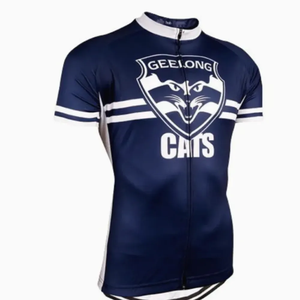 Geelong Cats AFL Cycling Jersey/Blue/White