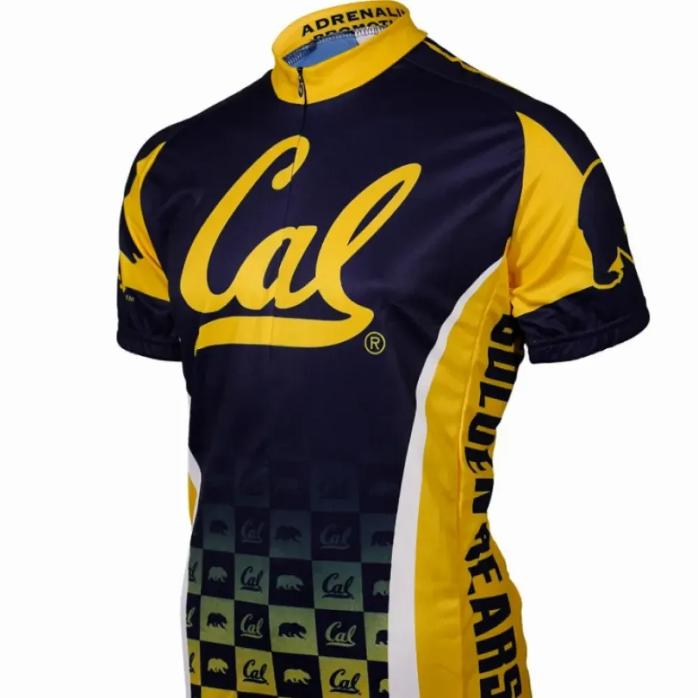 Adrenaline California Golden Bears Short Sleeve Cycling Jersey/Black/Yellow