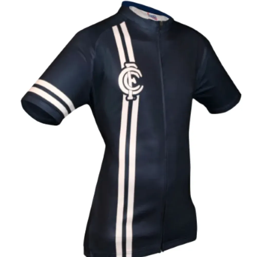 Carlton Blues Short Sleeve Cycling Jerseys/Black/White