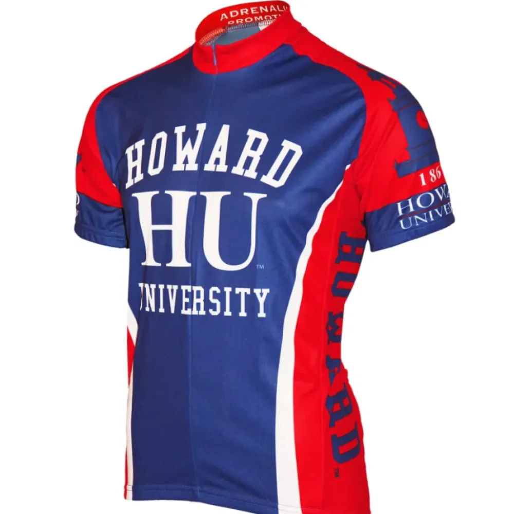 Howard Bison Cycling Jersey - NCAA, High-Quality, Breathable Fabric, Navy/Red/White