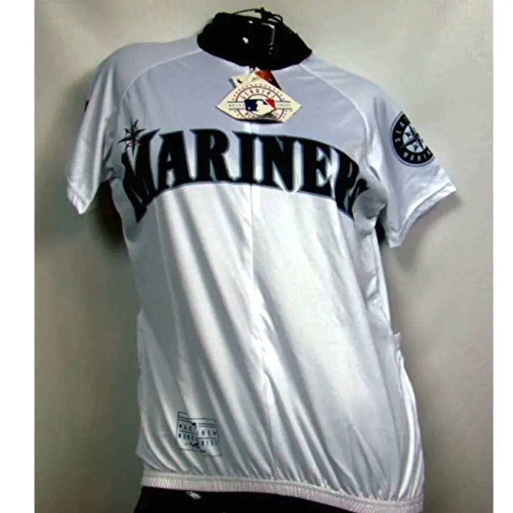 Seattle Mariners Sport Cycling Jersey Men's - Official Licensed/White