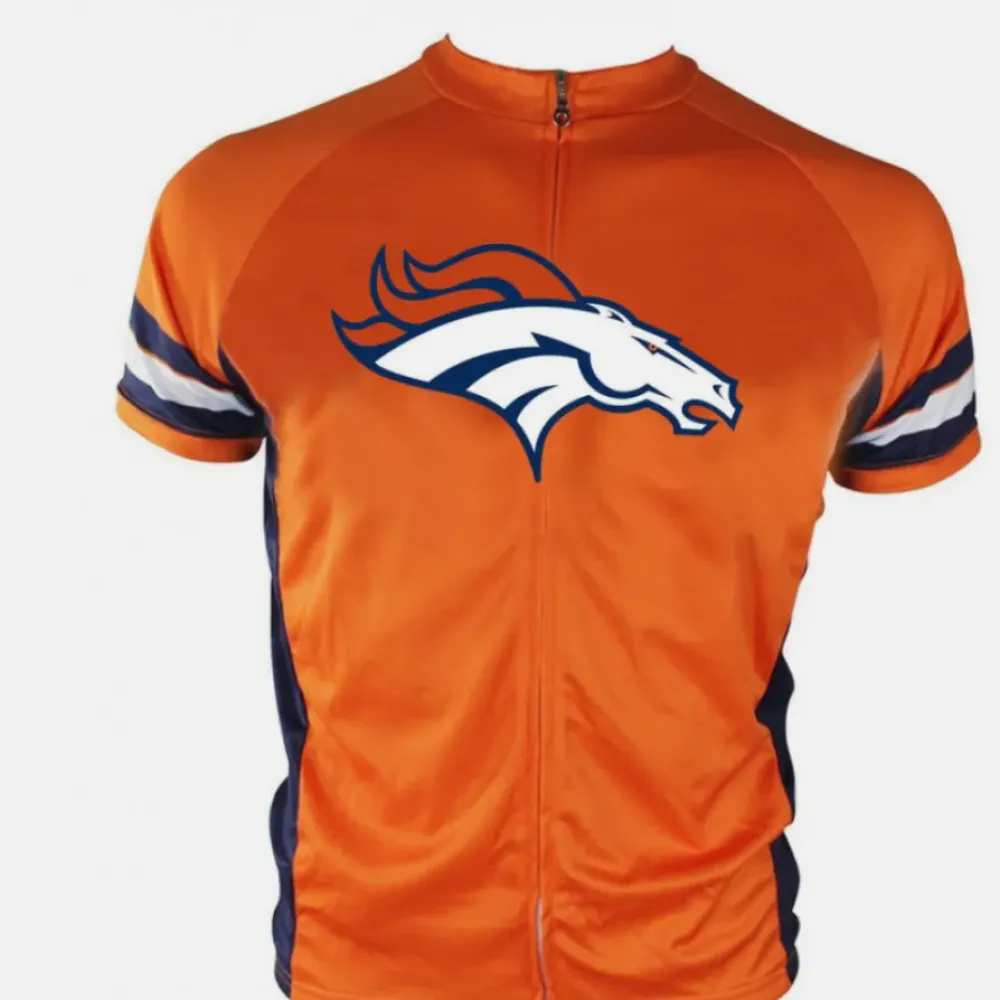 Denver Broncos Pro Cycling Jersey - Vibrant Orange/White/Navy
