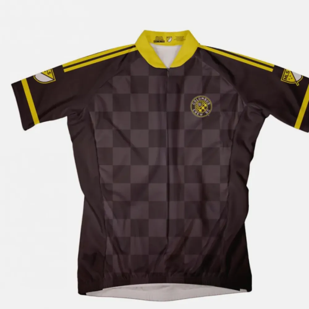 Columbus Crew Cycling Jersey Checkerboard/Black/Yellow