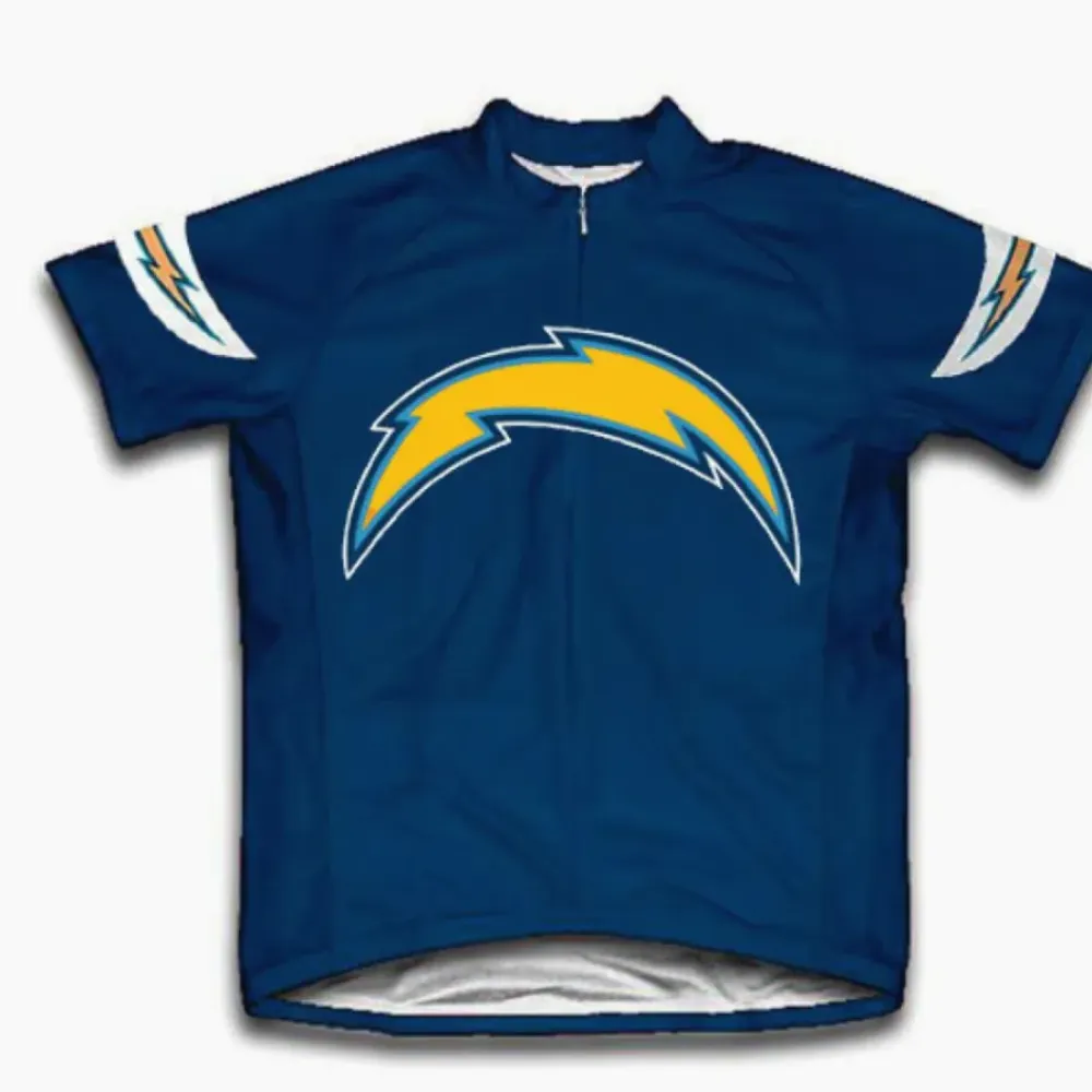 NFL San Diego Los Angeles Chargers Cycling Jersey/Blue/Gold/White