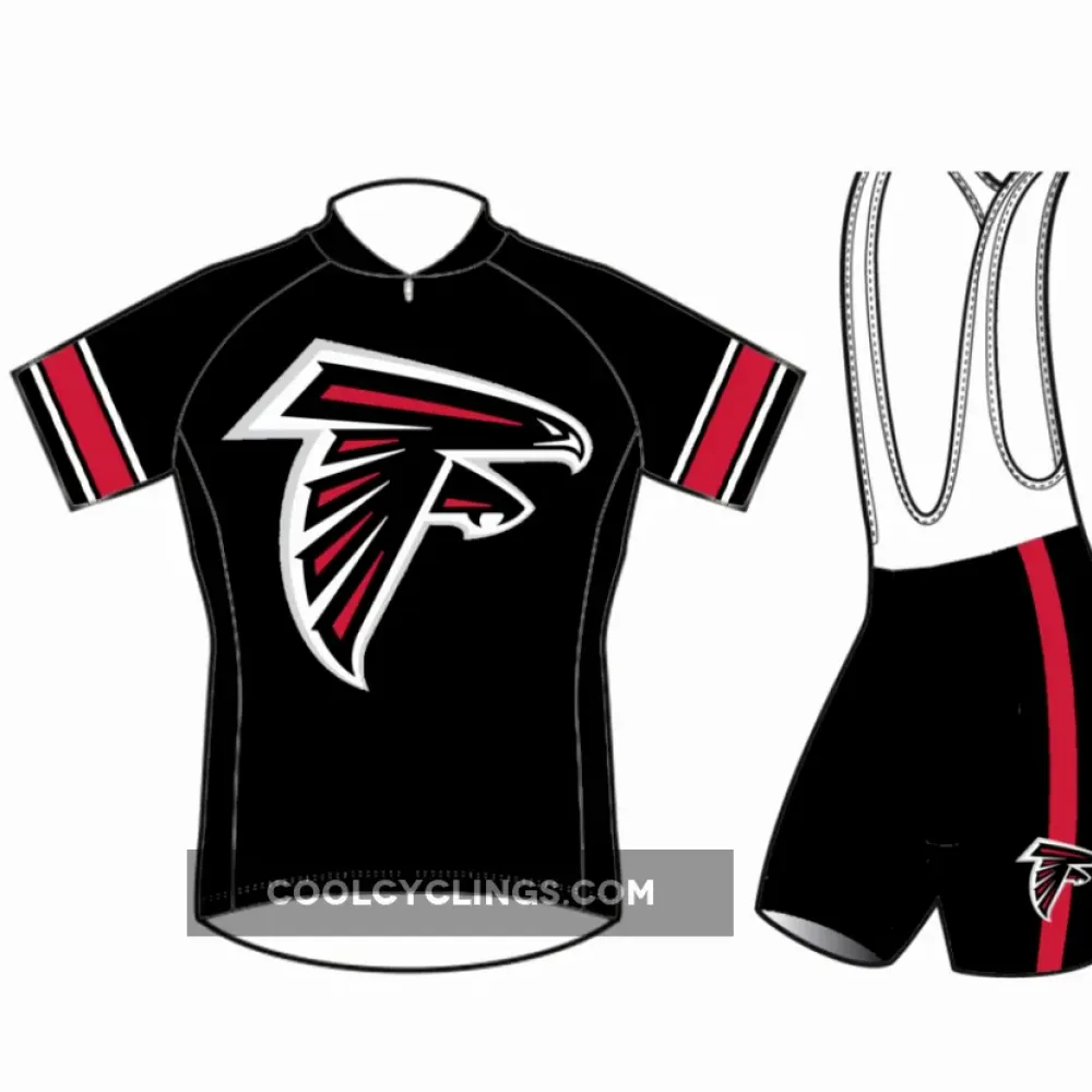 NFL Atlanta Falcons Cycling Kit - Jersey & Bike Shorts Set/Black/Red/White