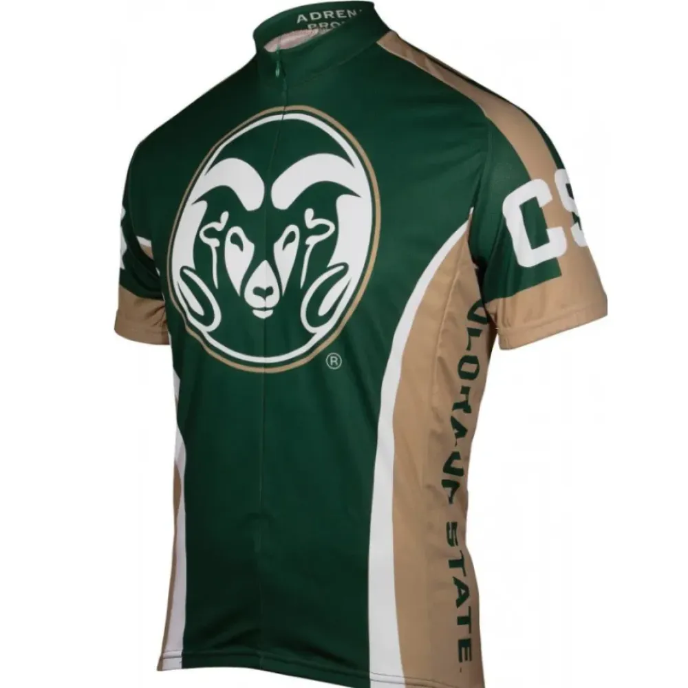 Adrenaline Pro  NCAA CSU Rams Cycling Jersey - Official State Merino/Green/White/Brown