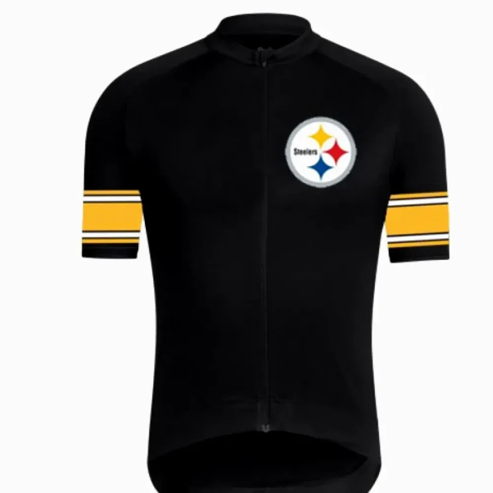 NFL Pittsburgh Steelers Cycling Jersey Black/Yellow/White