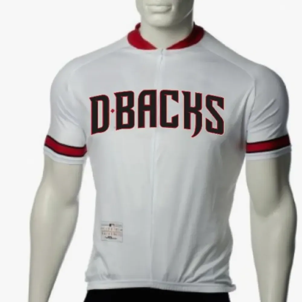 MLB Arizona Diamondbacks 2019 Road Cycling Jersey White/Red