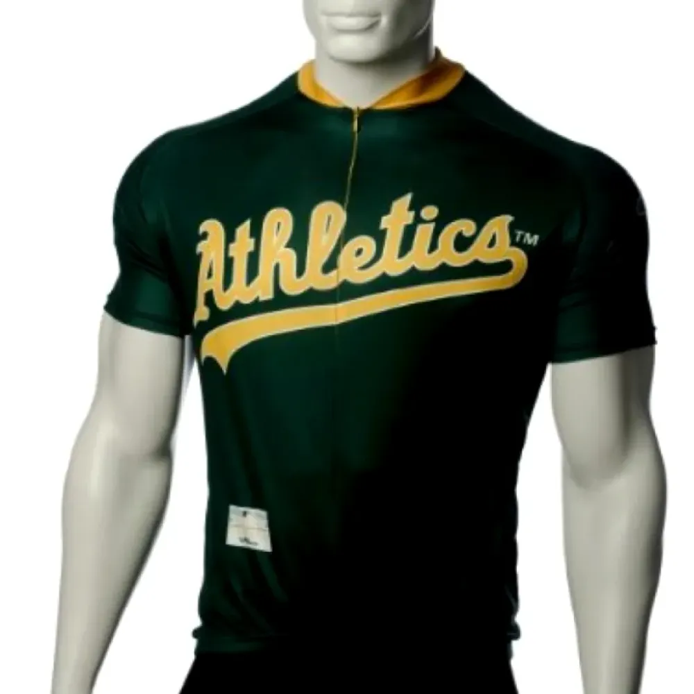 Oakland Athletics Cyclie Jersey - Official Downhill Gear Green/Yellow/Black
