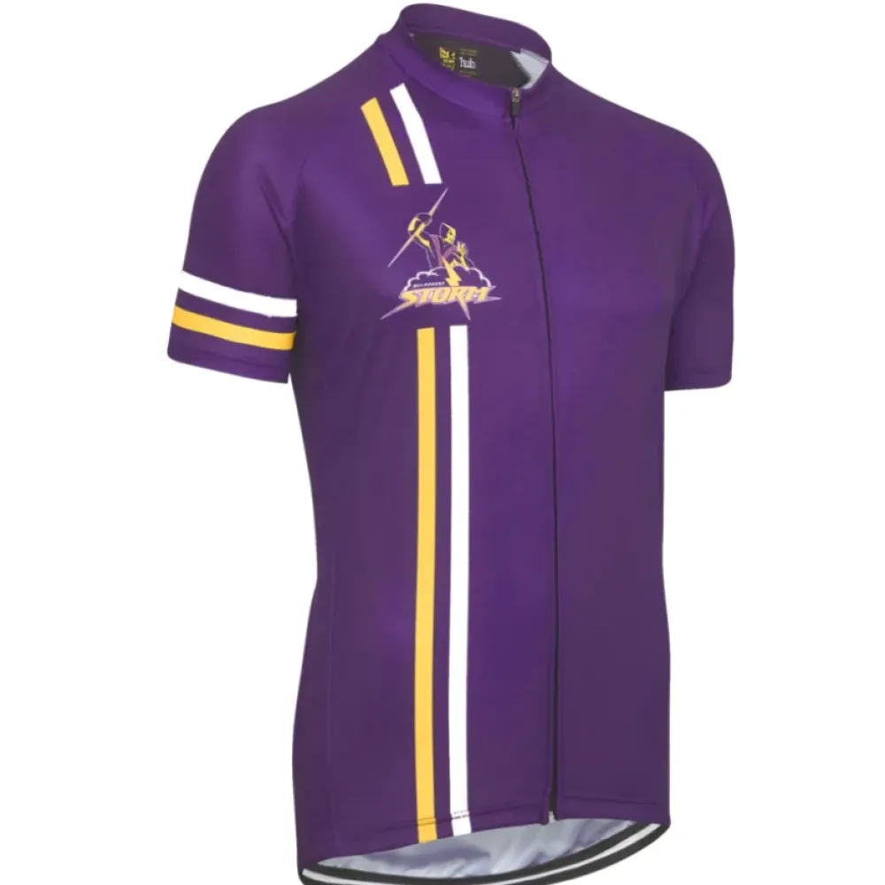 Melbourne Storm Short Sleeve Cycling Jersey/Purple/Gold/White