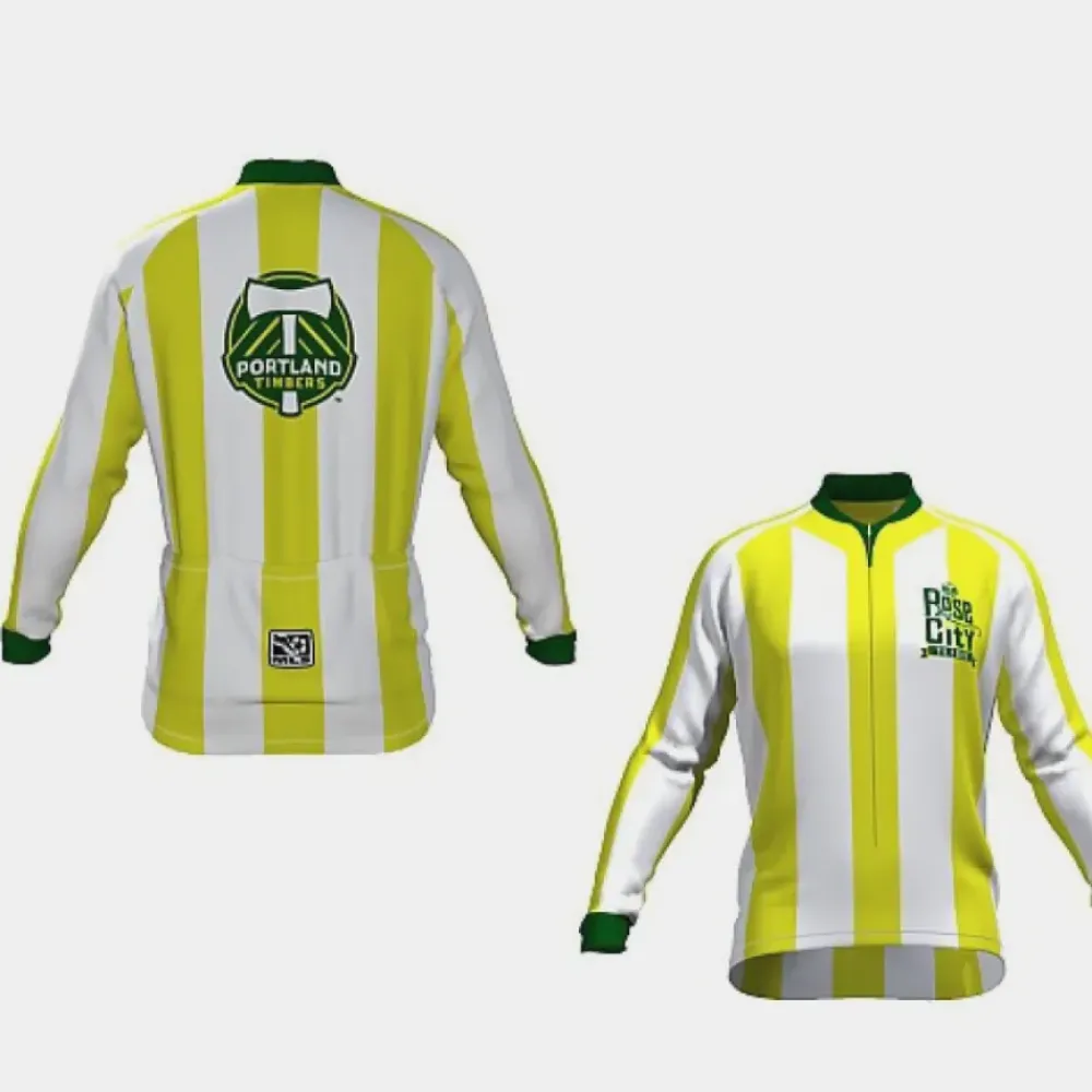 Rose City Cycling Portland Timbers Signature Jersey Yellow/White/Green