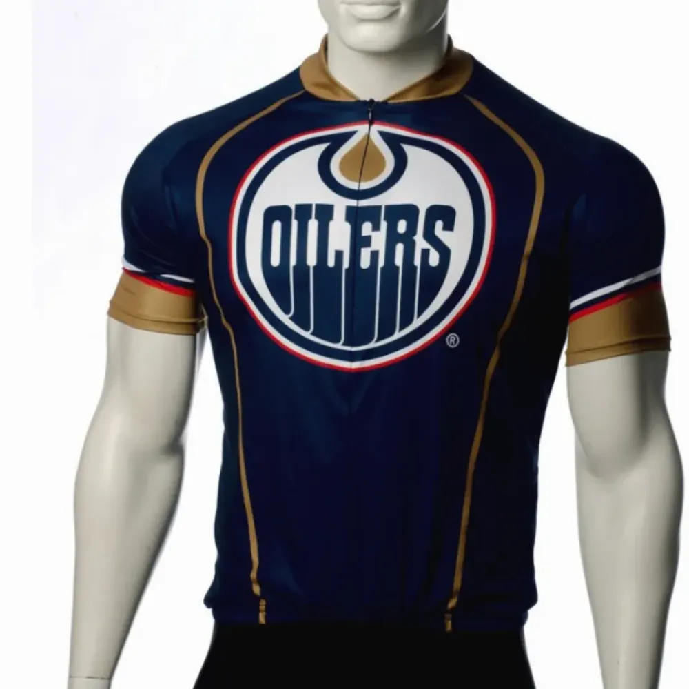 Edmonton Oilers Cycling Jersey/Black/Gold/White