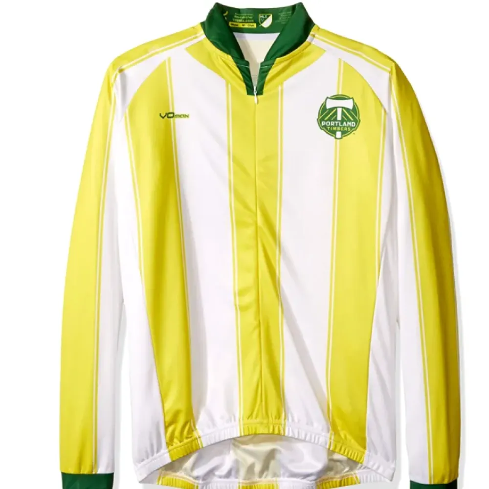 VOMAX Portland Timbers Long Sleeve Cycling Jersey Yellow/White/Green