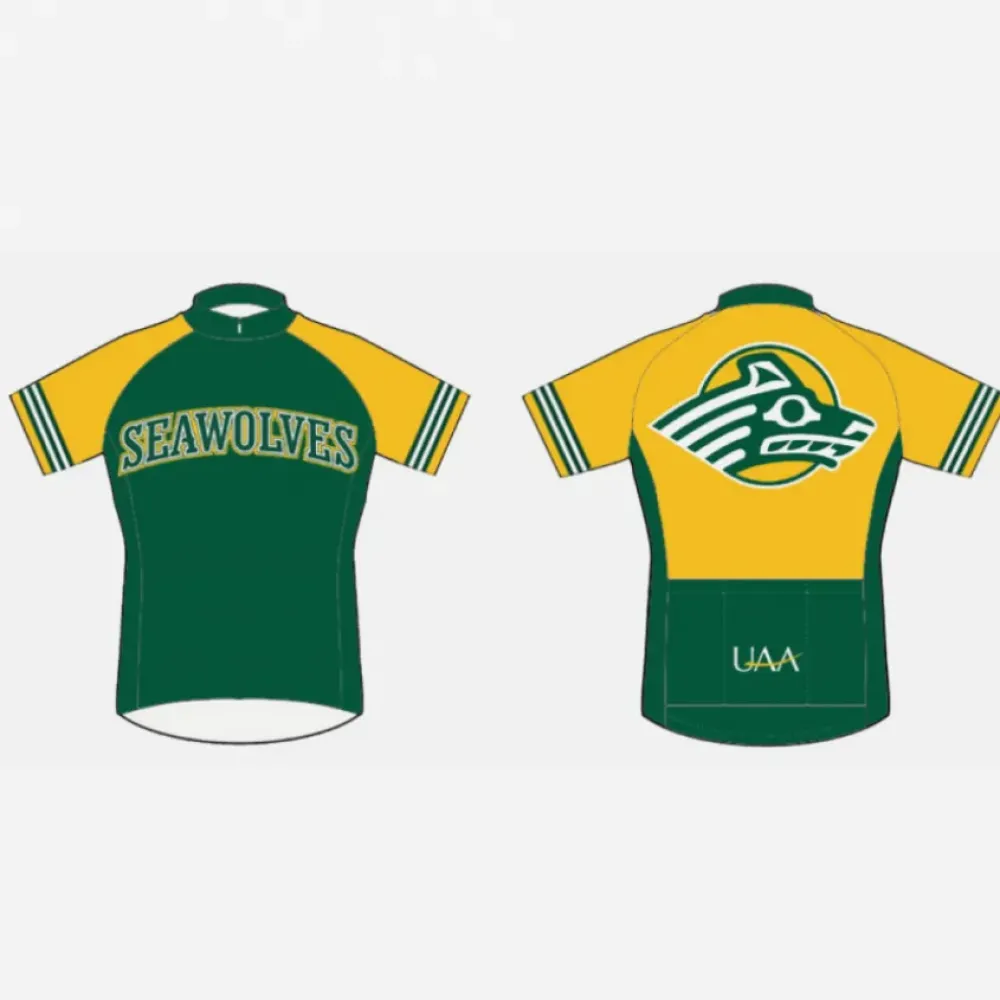 Alaska Anchorage Seawolves Cycling Jersey - Yellow/Green