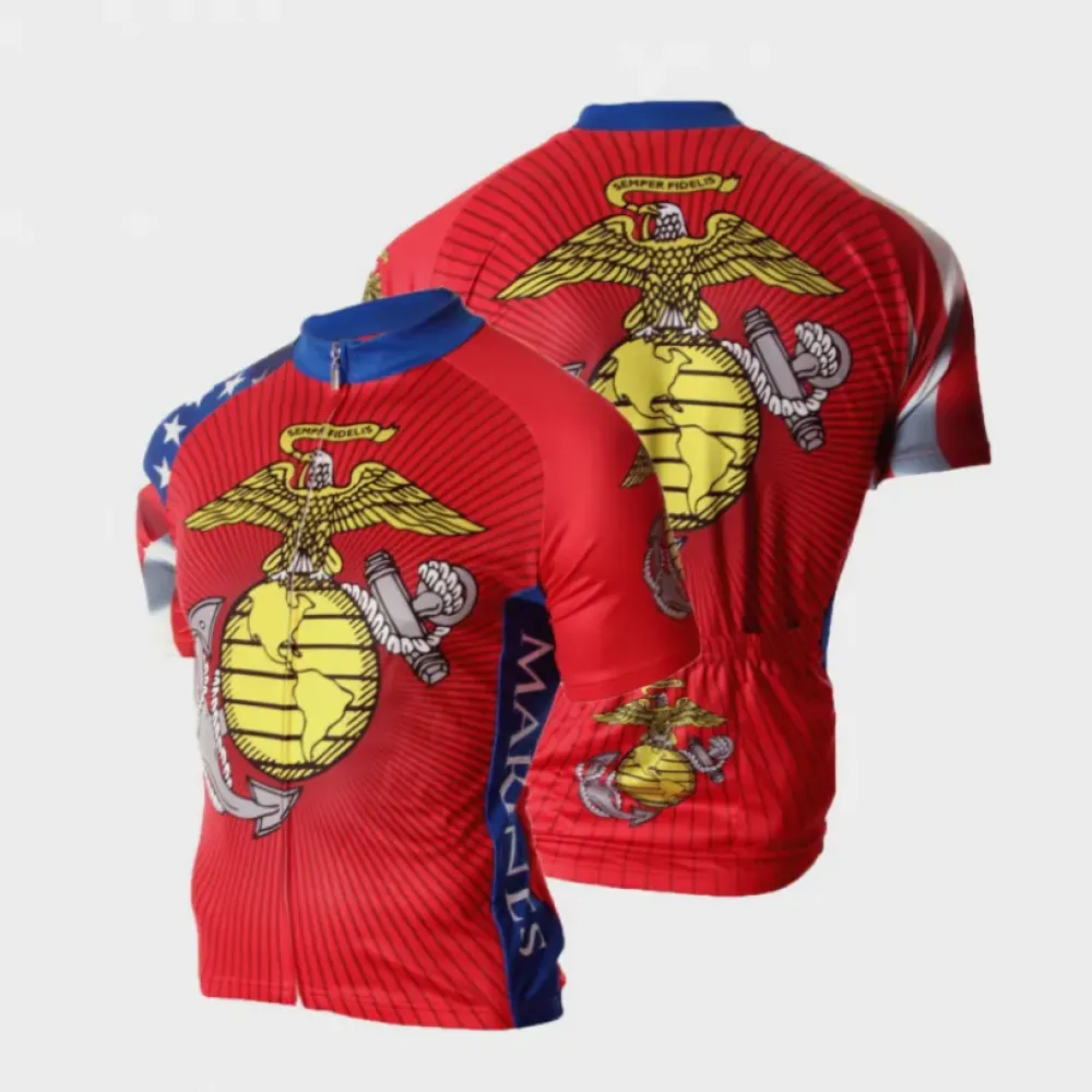 Marine Corps Cycling Jersey - Streamlined/Red/Blue