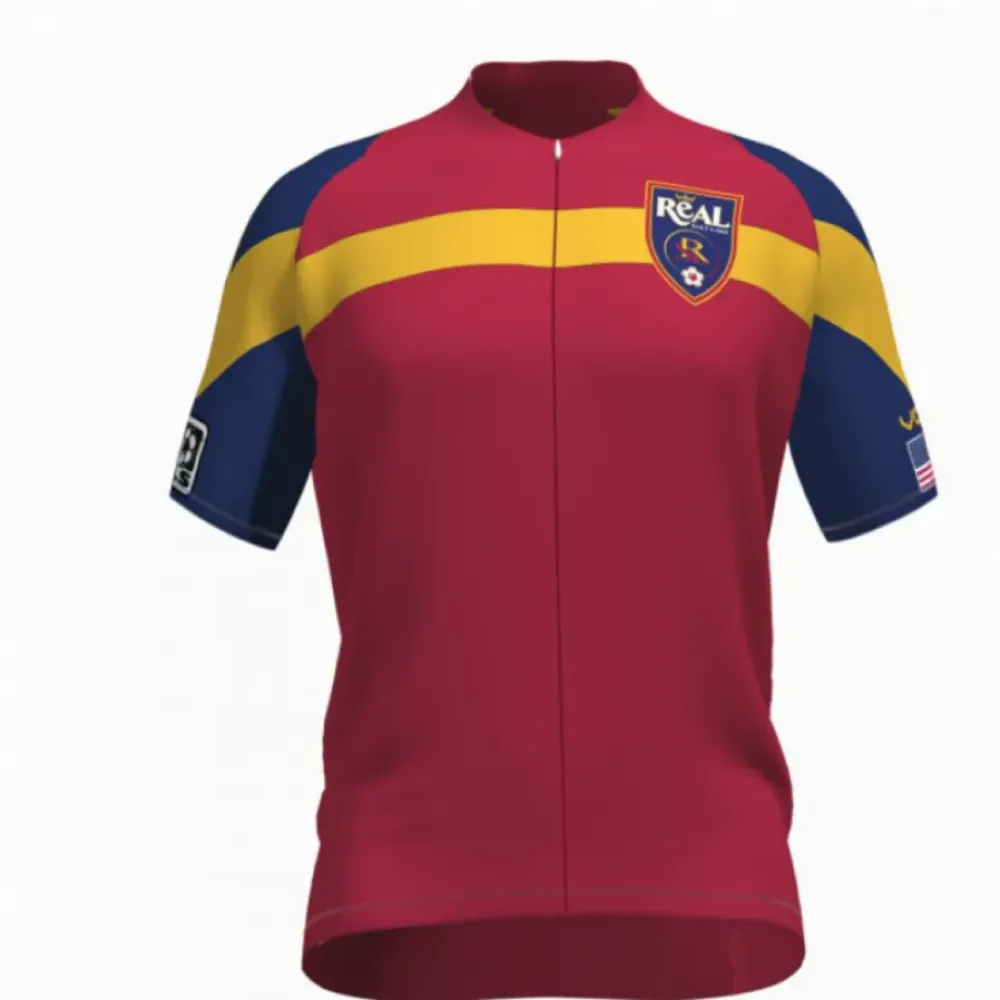 Real Salt Lake Pro Cycling Jersey - Short Sleeve - Maroon/Yellow/Blue