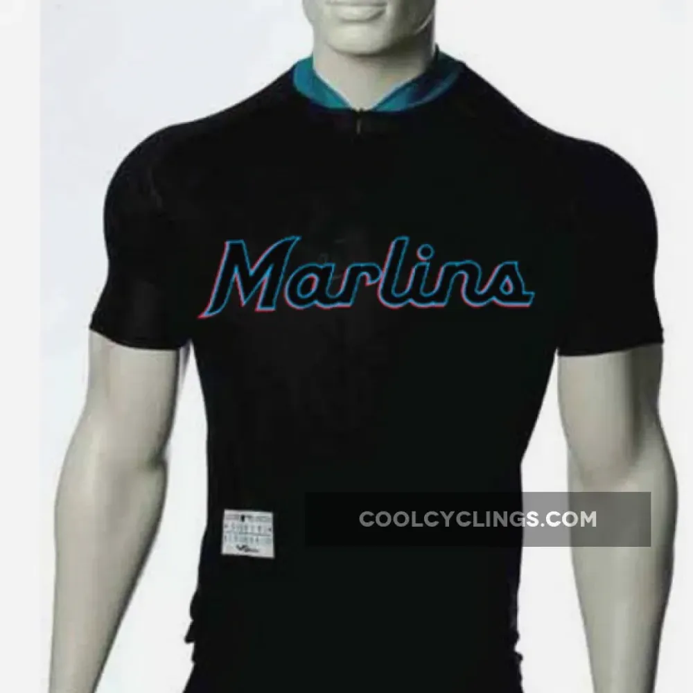 MLB Miami Marlins 2019 Cycling Jersey/Black/Teal