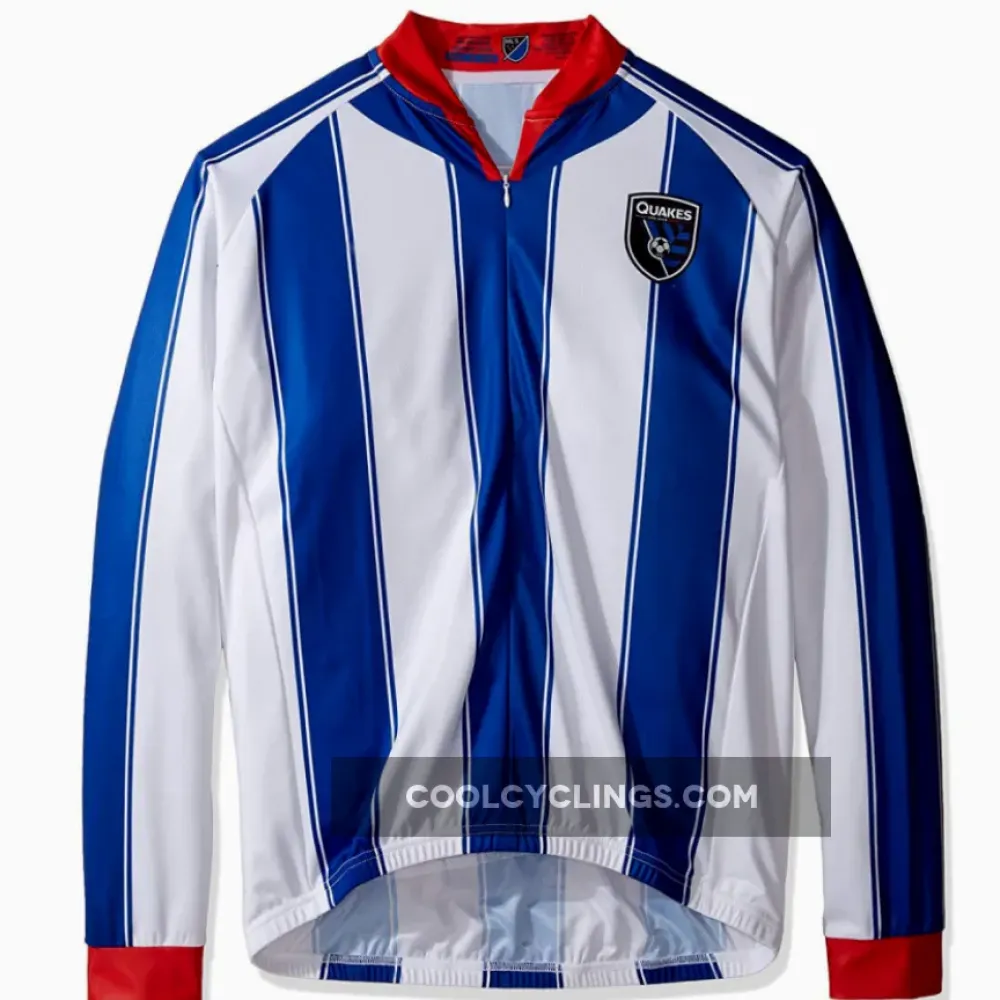 MLS San Jose Earthquakes Long Sleeve Cycling Jersey Blue/White/Red