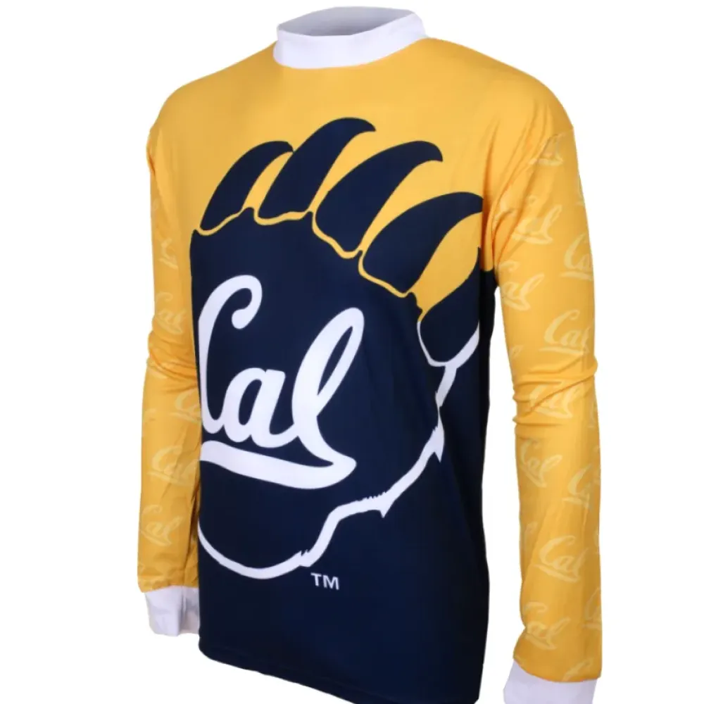 California Golden Bears Long Sleeve Bike MTB Cycling Jerseys Yellow/Navy/White