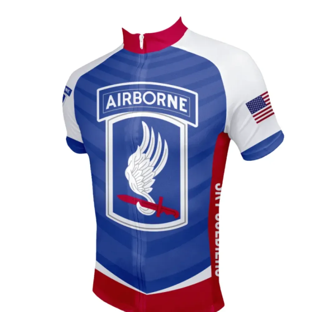 US Army Unit 173rd Airborne Brigade Cycling Jersey/Blue/White/Purple