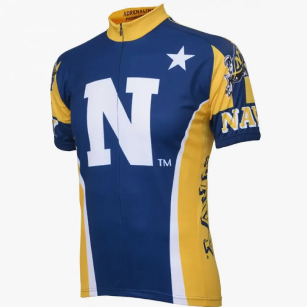 Adrenaline Promotions NCAA USNA Annapolis Navy Midshipmen Cycling Jersey/Blue/Gold/White