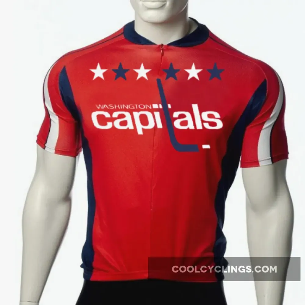 Washington Capitals Star Hockey Cycling Jersey/Red/White/Black