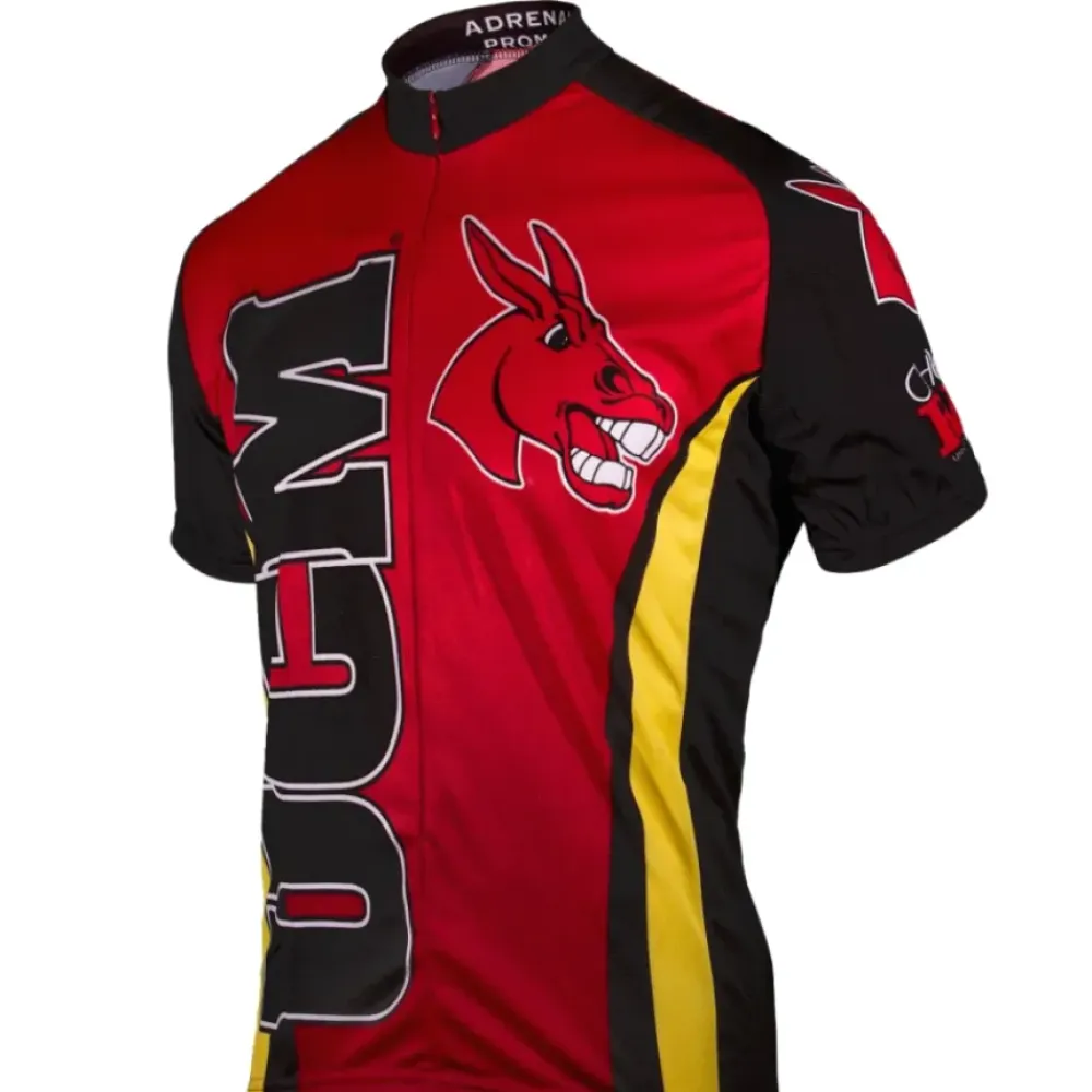 Adrenaline Promotions NCAA Central Missouri Mules Cycling Jersey/Red/Yellow/Black