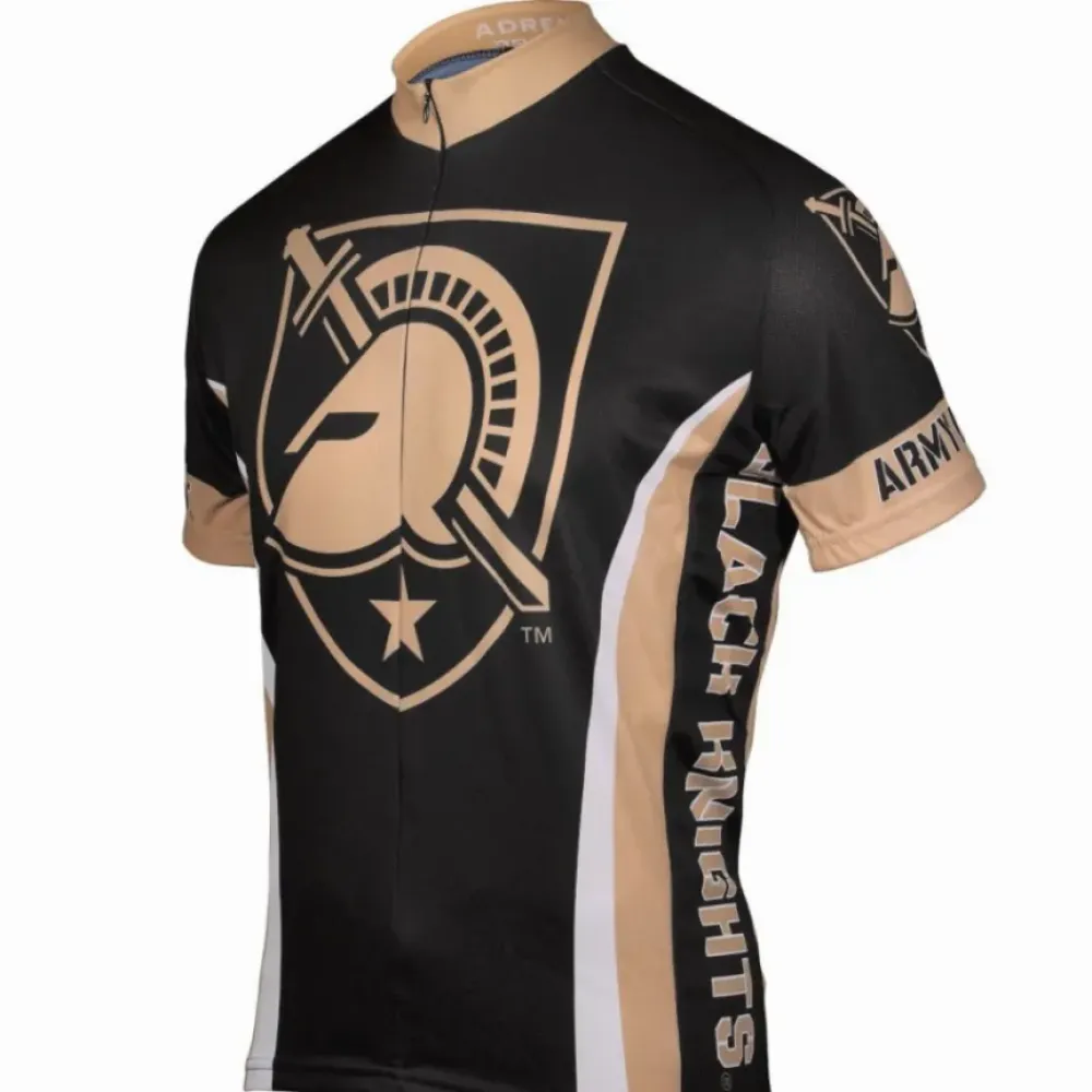 Adrenaline Army Black Knights Short Sleeve Cycling Jersey Black/Gold/White