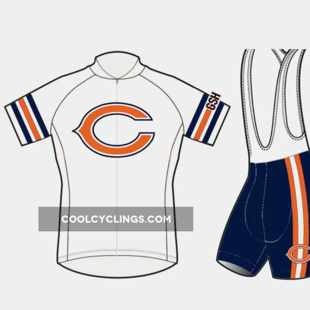 Chicago Bears Cycling Kit - White/Orange/Navy