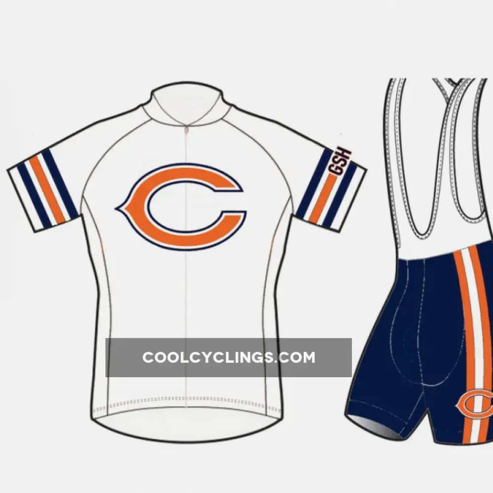 Chicago Bears Cycling Kit - White/Orange/Navy