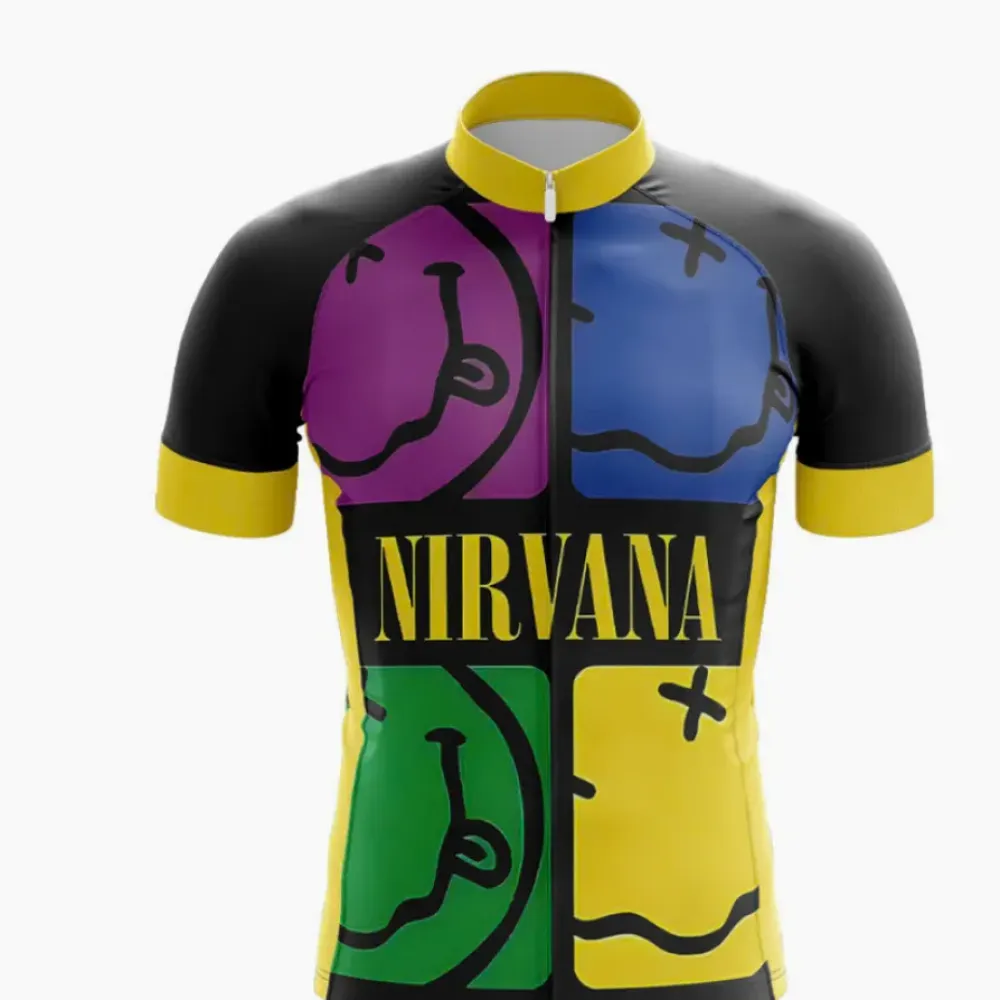 Nirvana Cycling Jersey - Short Sleeve / Black/Purple/Blue
