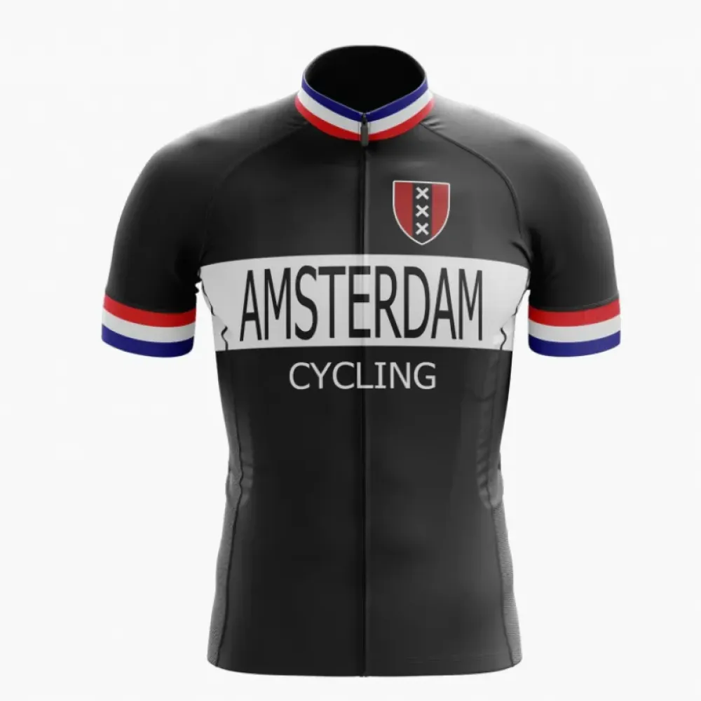 Amsterdam Cycling Club Black Jersey/Red/Blue