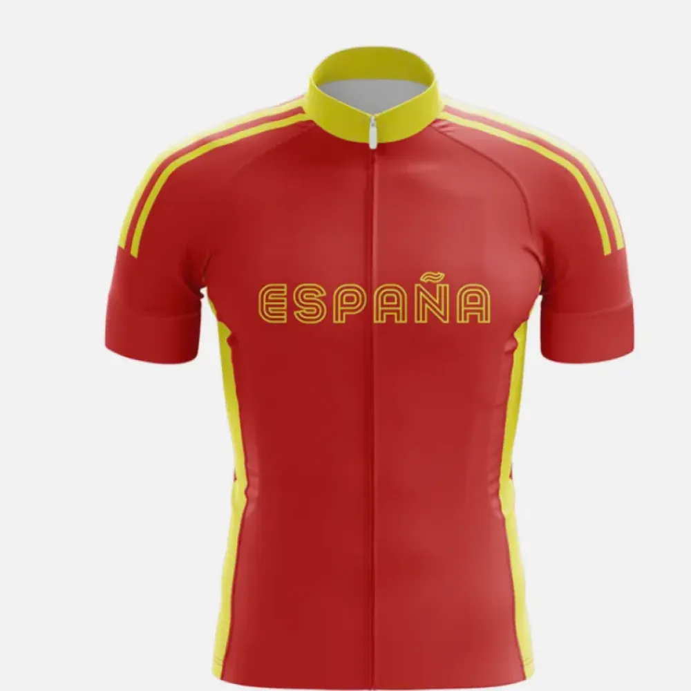 España Retro Cycling Jersey Red/Yellow
