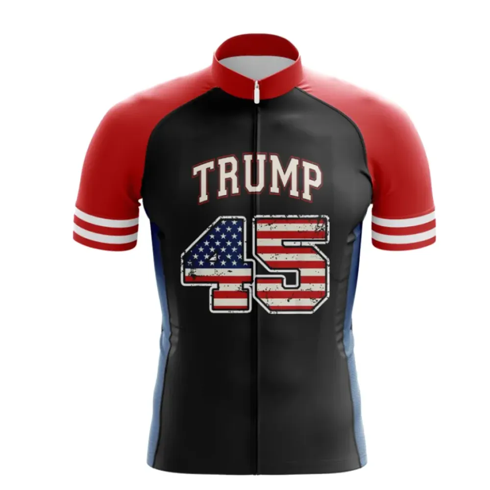 Trump 45 Vintage USA Cycling Jersey/Red/Black/Blue
