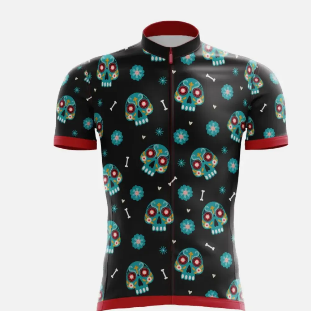 Cinco De Mayo Sugar Skull Cycling Jersey - Multicolored