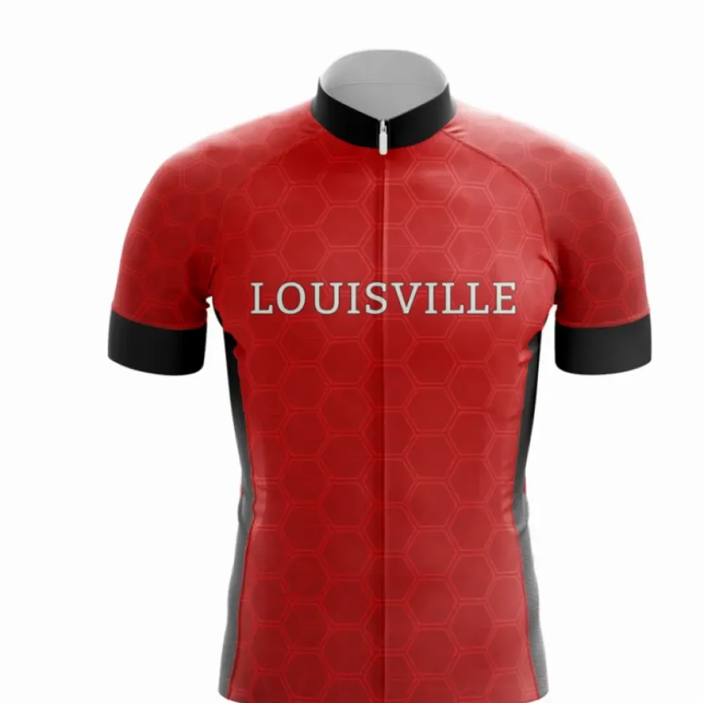 Louisville Cycling Jersey - Bold Red/Black/Grey