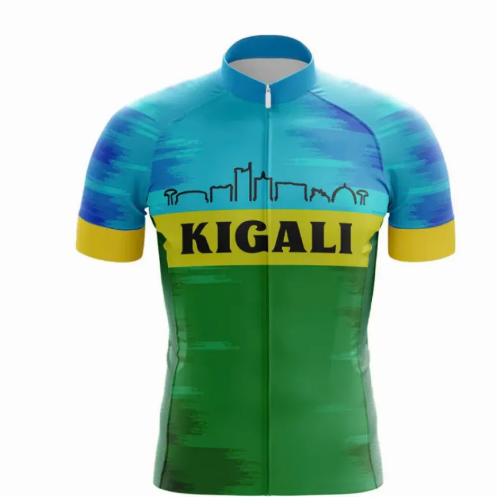 Kigali Cycling Jersey - Turquoise/Blue/Green