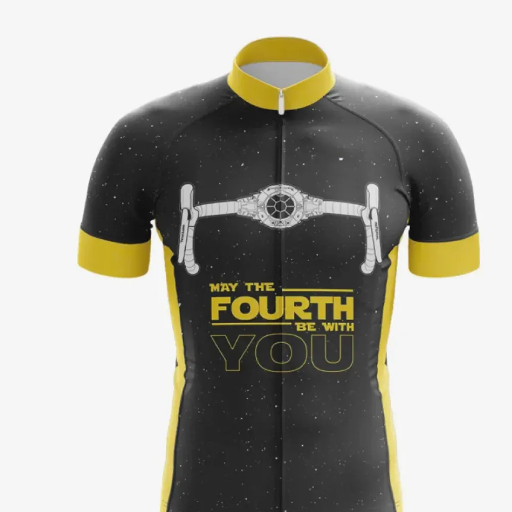 Star Wars Inspired Cycling Top Yellow/Black/Gold