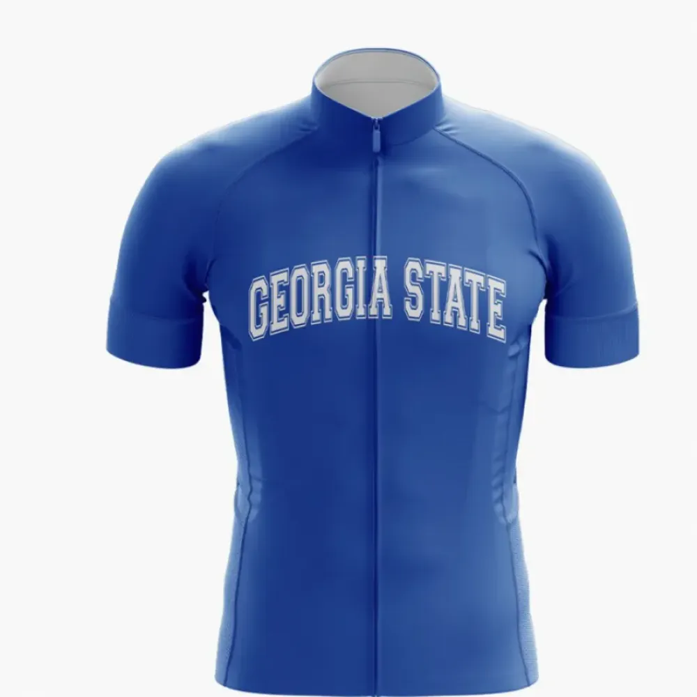 Georgia State Cycling Jersey Short Sleeves Blue
